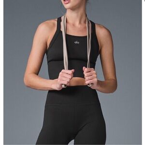 ALO Yoga Black Women's Ribbed favorite tank